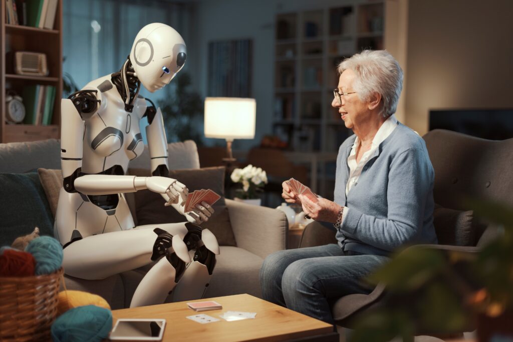 an,elderly,lady,spends,an,amusing,afternoon,cioing,cards,with